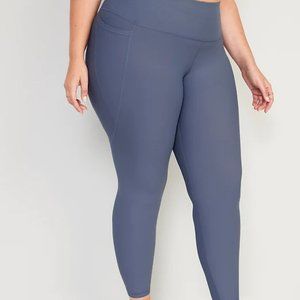 High-Waisted PowerSoft 7/8-Length Side-Pocket Leggings